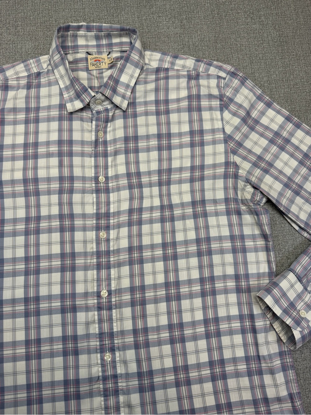 Faherty Mens XL Plaid Long Sleeve Button Shirt